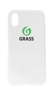 Чехол для Iphone X (белый) с логотипом GraSS