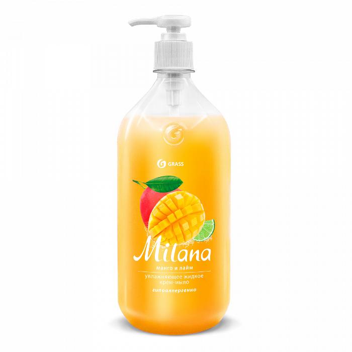 Крем-мыло жидкое увлажняющее "Milana" манго и лайм (1 л)